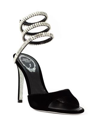 Cleo Spark Sandal In Black Velvet RENE CAOVILLA | C12610105VL01V065BLACK